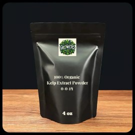 Kelp It Real High Grade 100% Organic Kelp Extract Powder Soluble Seaweed • 4 oz • NPK 0-0-14