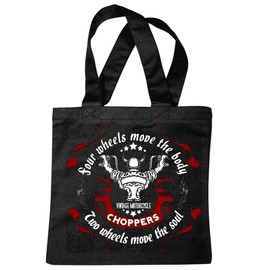 Bag Shoulder Bag Four Wheels Move The Body Custom Chopper Vintage Motorcycle Biker Shirt Motorcycle Chopper Gothic Motorcycle Skull Motorcycle Club Bike Route 66 Shopping Bag School Bag Gym Bag, black