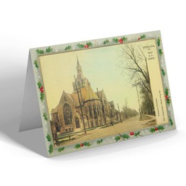CHRISTMAS CARD - Vintage Illinois USA - Streator. First M E Church (b)