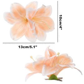 Aacehlh Artificial Hawaiian Flower Hair Clips,Bohemian Flower Hairpin for Seaside Holiday,Bridal Hair Bobby Pins Headwear,Hawaiian Beach Hair Accessories for Women Girls (Lily)