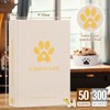 Lanpn Lanpn Cute Puppy Photo Album 4x6 300 Pockets, Linen Cover A DOG'S LIFE Holds 300 Horizontal 4 x 6 Photos with Memo Writing Area Dogs Memory Book Keepsake for Dog Lovers Beige