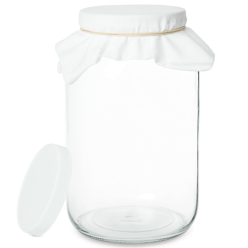 kitchentoolz Extra Large Sourdough Starter Jar - 1 Gallon Wide