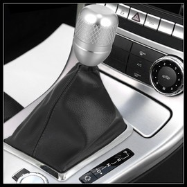 Hihaha 1 Set Universal Aluminum Alloy Car Automatic Manual Weighted Shifter Knob Gear Shift Knobs with Adapter Kit Silver Tone Durable Material