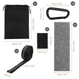 BELLE VOUS Hammock Tree Swing Straps - Heavy Duty Hammock Straps, Carabiners & Tree Protector Pads - Hammock Straps Hanging Kit - Holds 500kg/1102lbs