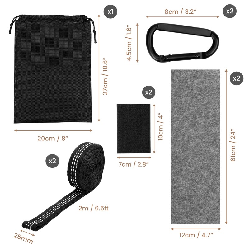 BELLE VOUS Hammock Tree Swing Straps - Heavy Duty Hammock