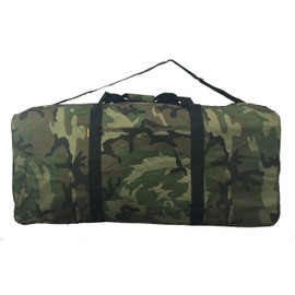 Heavy Duty Cargo Duffel Jumbo Gear Bag Army Big Drum Set Equipment Hardware Bags Large Camouflage Square Sport Duffle 30 Inch Military Oversize Rooftop Travel Bag Huge Rack Roof Traveling Roofbag Camo