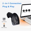 Rabitpos 1D 2D QR Barcode Scanner Wireless, Handheld Cordless Bar