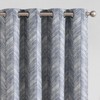 jinchan Blue Printed Curtains 96 Inch Length for Living Room