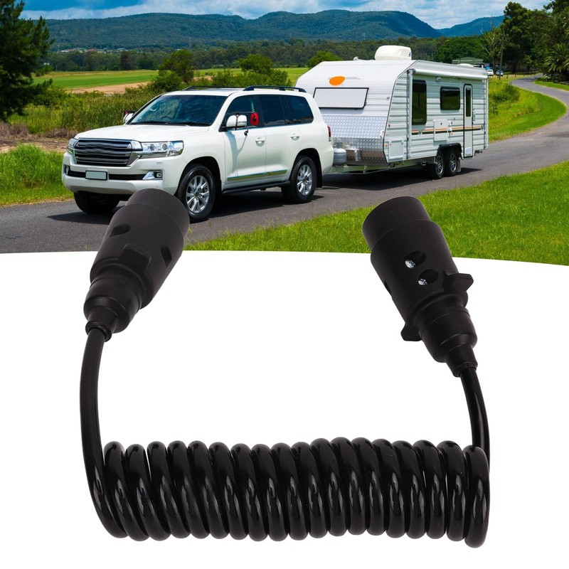 2m Trailer Light Board Extension Cable 7Pin Plug Socket Adapter