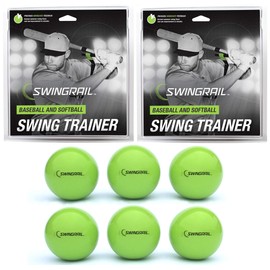 2-Pack of SWINGRAIL Swing Trainers and 6-Pack of Weighted Training Balls