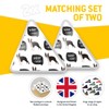 2 x Triangle Stickers 10 cm - Boston Terrier Dog