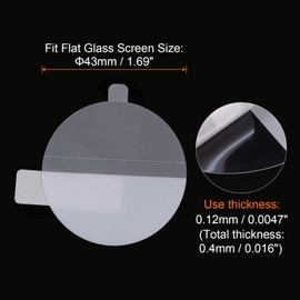 sourcing map 3pcs Watch Glass Screen Protectors 43mm HD High Definition Anti-Scratch Waterproof Ultra-Thin TPU Universal Smartwatch Screen Protective Film with Cloth Sticker Scraping Card