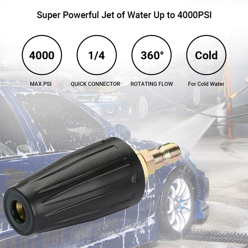 Pressure Washer Tips,Sunydog Turbo Nozzle 4000psi Max Rotating Pressure Washer
