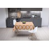 Bonamaison Kitchen Decoration, Tablecloth, Orange, Off White, 140 x 140