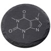 Engraved Natural Slate Coaster - Caffeine Molecule Coffee Coaster Gift