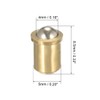 sourcing map Door Cabinet Closet Drawer 5mm Dia Brass Ball