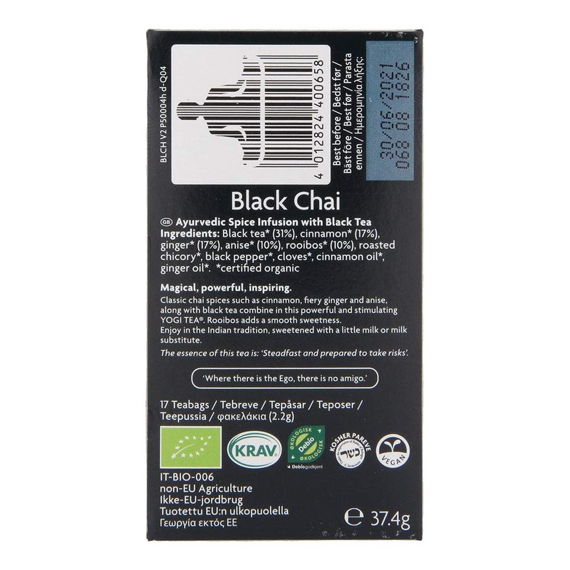Yogi Tea Black Chai Tea Bags (Pack of 1)