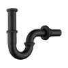 Siphon Black Matt for Washbasins and Washbasins, Keymark Brass Pipe