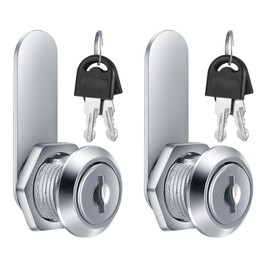 2 Pcs Cabinet Locks, 16 mm Letterbox Locks, Cupboard Locks with Key, Mailbox Locks, Security Drawer Locks for Mailbox Drawer Cupboard Cabinet Furniture Door Post Box Locks (2)