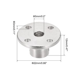 MECCANIXITY 2pcs 5mm Flange Coupling Connector, Shaft Axis Fittings for DIY RC Model Motors, with 4pcs Fastening Screw 1pcs M1.5 Hex Wrench