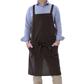 Lep Apron, Abitual Sol, Black, Length 33.9 x Width 40.9 inches (86 x 104 cm)