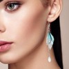 AUTSUPPL Orecchini pendenti con strass eleganti per donne, accessori per