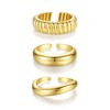 Nbsameng 14K Gold Plated Ring for Women Girls, Open Chunky
