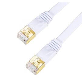 Cable Ethernet Cat 8 ultra alta velocidad Plano Rj45 2000 MHz para Internet de alta velocidad, Video, Gaming o Streaming (20 metros)