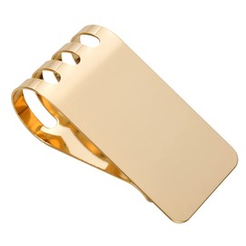 Lindenle Money Clip Spring Steel Cash Clips Large Capacity Minimalist Front Pocket Wallet (Large Size 18K Gold)