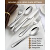 Stapava 60-Piece Hammered Silverware Set, Heavy Duty Stainless Steel Flatware