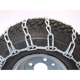 The ROP Shop | Pair of 2 Link Tire Chains 24x10.5x12 for Snow Blowers, Lawn & Garden Tractors, Mowers & Riders, UTV, ATV, 4-Wheelers, Utility Vehicles
