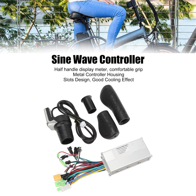Half Twist Throttle Grip with Display Meter 3 Modes Sine