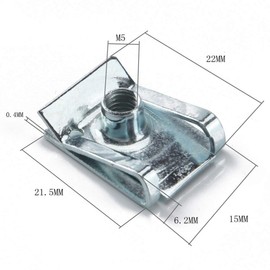 Garneck M5 U Nut Fairing Spring Fairing Trim Body Motorcycle Bicycle U Clips Fasteners Speed Self Tapping Screws Wild Clips with Box 10pcs