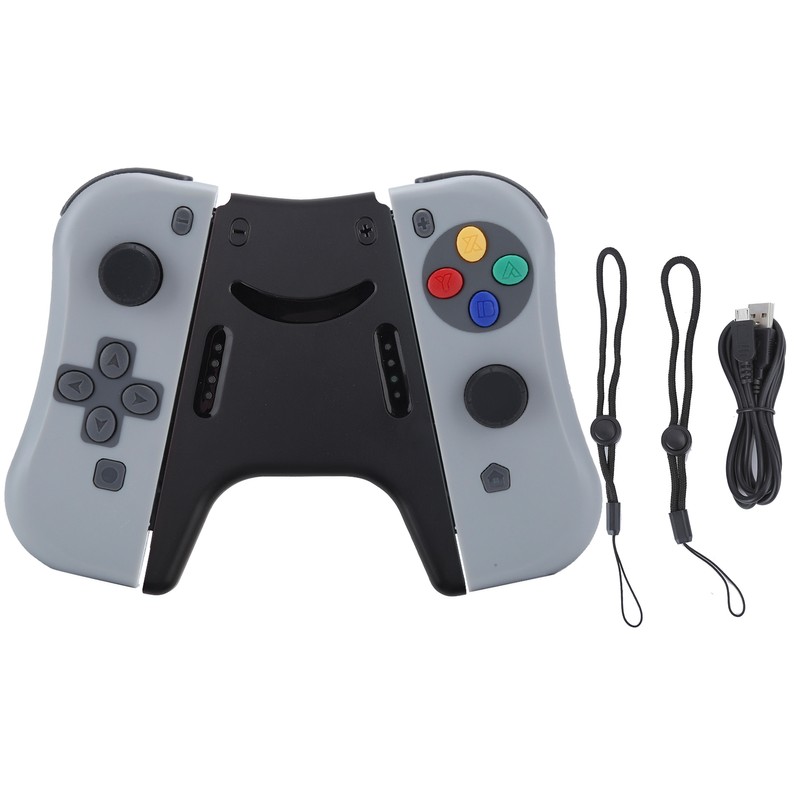 For Joycon Game Console Wireless Bluetooth Gamepad Right Left(gris foncé