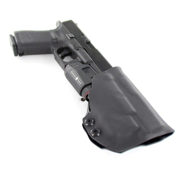 OWB Kydex Paddle Holster - Crimson Trace CMR 208 - Black (Right-Hand, FN 509)
