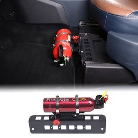 Under Seat Quick Release Roll Bar Fire Extinguisher Mount Bracket Compatible with Ford Maverick 2022-2024 Adjustable 2 Clamps Fire Extinguisher Bottle Tie Bracket Billet Aluminum Interior Accessories