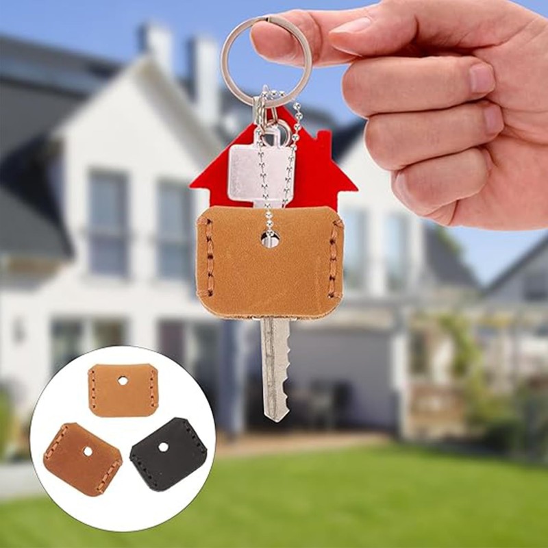 FuoooooGui(ふうぐい) Cowhide Key Cover Key Cap Key Holder Key Case