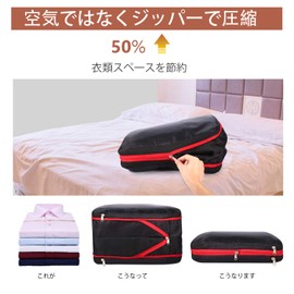 AOTIBESO Compression Bag, Super Convenient, Travel Clothes, Storage Bag, Zipper Compression to Save 50% of Clothing Space, Clothes, Towels, Swimwear, Wet and Dry Separation, Clothes Sorting,