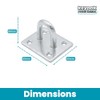 Keypak Security Staple on Plate, 50mm, Zinc Plated, Heavy-Duty Corrosion