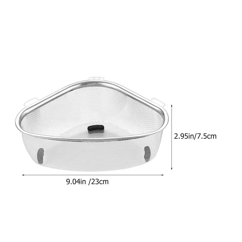 Kitchen Triangle Corner Sink Strainer, Stainless Steel Food Catcher Strainer