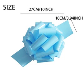 2 Pcs Large Pull Bows,10 inch Giant Sky Blue Gift Bow,Gift Bow for Present,Wrapping, Bikes, Appliances, Christmas, Parties, Decorations on Tables,Valentine's Day Gift Decorations (Sky Blue)