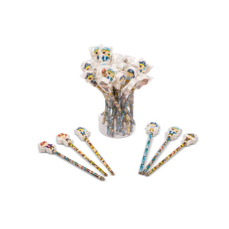SDM 6 x Pirate Pencils With Eraser Topper Party Bag