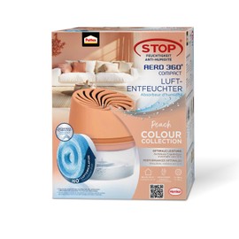 Pattex Aero 360° Compact Dehumidifier Peach Colour Collection, 1 Device Including 1 Refill Tab, Room Dehumidifier for Effective Air Circulation, Room Dehumidifier Reduces Humidity