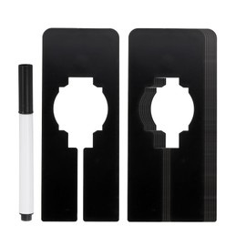 PATIKIL Clothes Dividers for Hanging Clothes, 8 Pack Rectangle Clothing Rack Dividers Blank Labels Sorting Separator with Marker Pen for Closet, Black