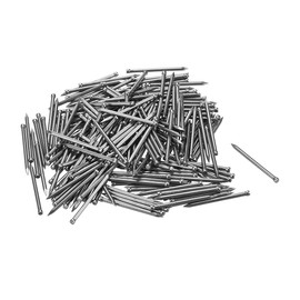 sourcing map Finishing Nails Hand-Drive Hardware Carbon Steel Nail 35mm 1.4-inches 100pcs, Silver