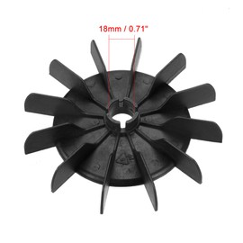 sourcing map 1 x 142 x 18 mm round shaft replacement plastic 12 wheel motor fan shovel
