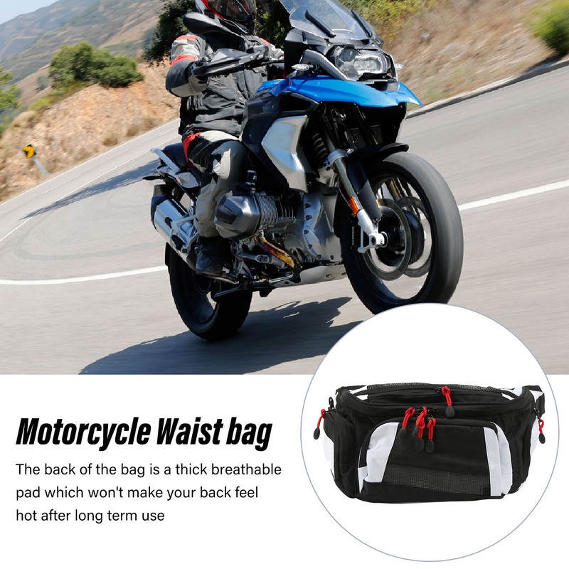 Motorcycle Waist Packbag Oxford Adjustable Belt Large Capacity Racing Fanny