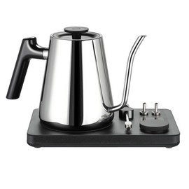 Lafeeca DJ Electric Gooseneck Kettle for Pour Over Coffee & Tea - Water Boiler - Turntable Design - Quick Heating & Temperature Control - Stainless Steel