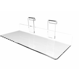 FixtureDisplays Gridwall Grid Panel 4"x10" Flat Clear Plexiglass Acrylic Shoe Shelf 15567 15567