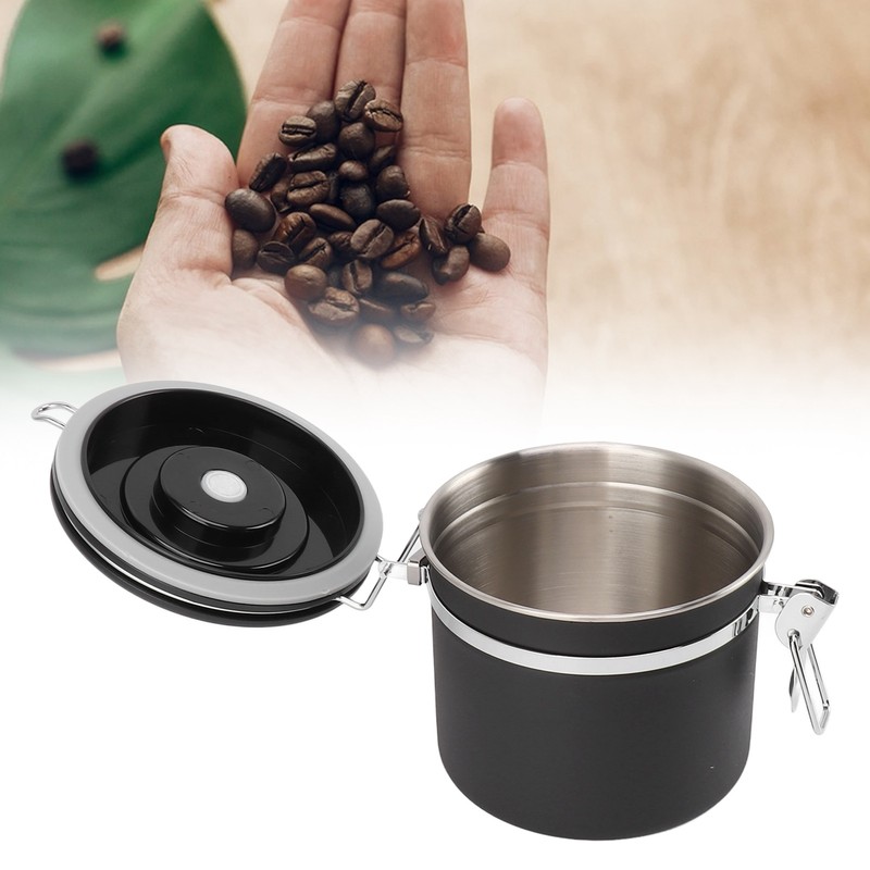 Airtight Coffee Canister 1.2L 304 Stainless Steel Coffee Bean Storage